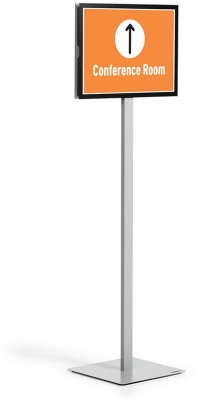 Stand informativ basic, pentru podea, A3, gri inchis Durable