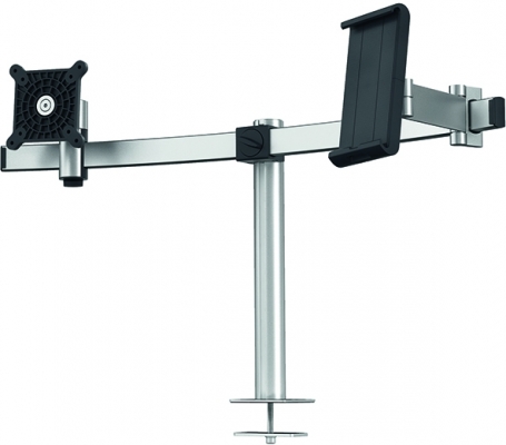 Suport extensibil monitor si tableta, VESA, prindere in masa, argintiu Durable
