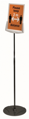Stand cu panou de informatii, A4, Sherpa, antracit Durable