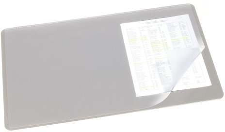 Mapa de birou 53 x 40 cm, loc calendar si coperta transparenta, gri Durable 