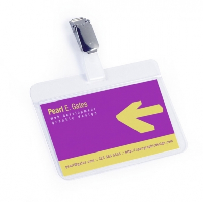 Ecuson cu autolaminare clip metalic rotativ 54 x 90 mm 25 buc/set Durable