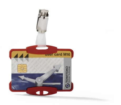 Suport de card 54 x 85 mm rosu 25 buc/set Durable