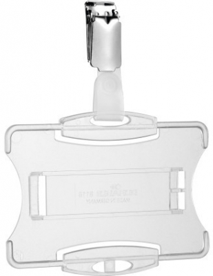 Suport de card cu clip 54 x 85 mm transparent Durable