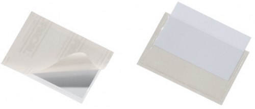 Buzunar autoadeziv Pocketfix transparent 57 x 90 mm 100 buc/set Durable
