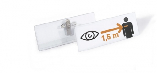 Ecuson cu ac si clip, 40 x 105 mm, 14 buc/set Durable