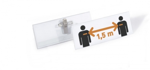 Ecuson cu ac si clip, 40 x 105 mm, 14 buc/set Durable