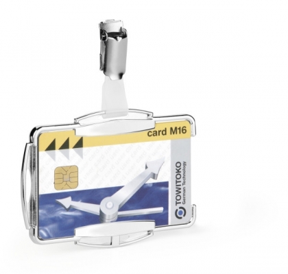 Suport card simplu cu protectie RFID argintiu 10 buc/set Durable