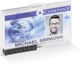 Suport card Pushbox mono 54 x 87 mm 10 buc/set Durable
