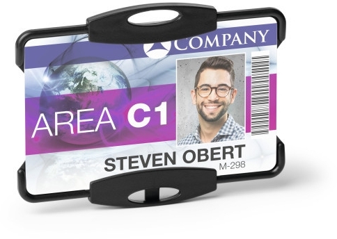 Suport pentru card ID economic, negru, Durable