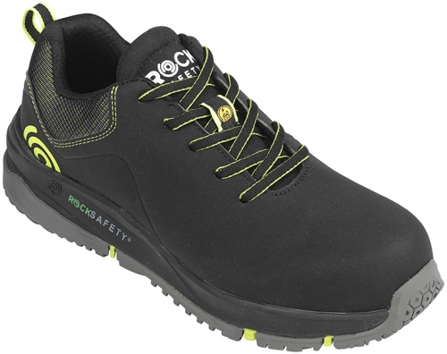 Pantofi de protectie S3, SRC, ESD, negru / gri / verde lime, Defender, Rock Safety 