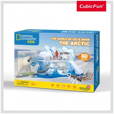 Puzzle 3D+Brosura-Lumea De Gheata 73 Piese Cubicfun