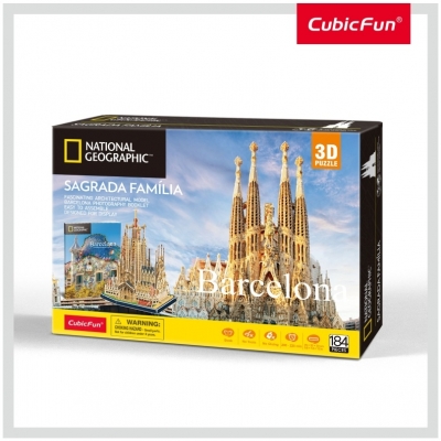 Puzzle 3D+Brosura-Sagrada Fam CubicFun