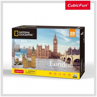 Puzzle 3D+Brosura-Big Ben 117 Piese Cubicfun
