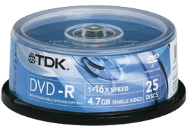 DVD-R TDK cake 25