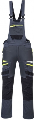 Pantaloni cu pieptar, gri metalic, regular, DX4, Portwest