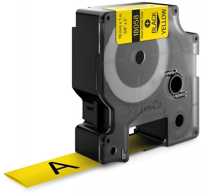 Tub termocontractibil ID1 19 mm x 1.5 m  negru-galben Dymo