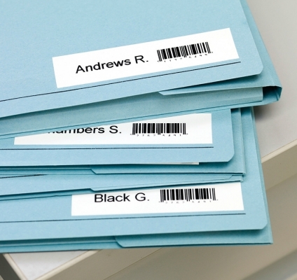 Banda D1 19 mm x 7 m negru-rosu Dymo