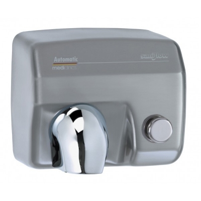 Uscator de maini cu buton, din inox satinat finisaj negru, Machflow 2005 Mediclinics