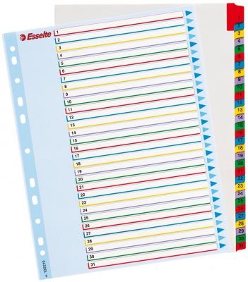 Index reinscriptibil, A4, numerotare 1-31, Esselte
