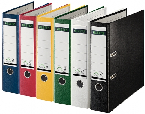 Biblioraft 180°, PP, partial reciclat, certificare FSC, A4, 80 mm, Leitz