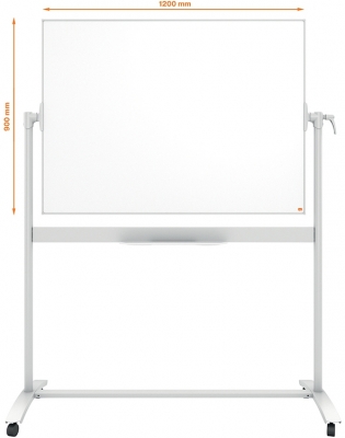 Tabla mobila Classic, otel lacuit, 150x120 cm, magnetica, include marker si tavita, alb NOBO