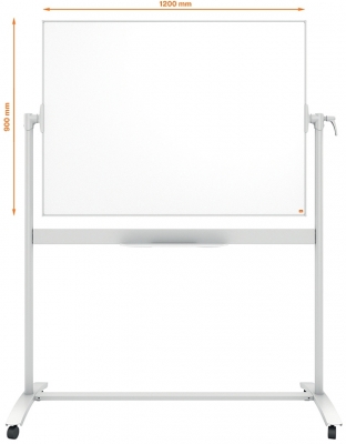 Tabla mobila Classic, otel emailat, 120x90 cm, magnetica, include marker si tavita, alb NOBO