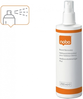 Spray renovator, lichid, pentru curatare table si flipcharturi, uz lunar, 250 ml NOBO