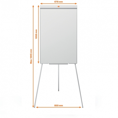 Flipchart Impression Pro, otel lacuit, trepied, magnetic, include marker si tavita, alb NOBO