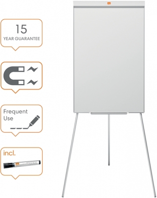 Flipchart Impression Pro, otel lacuit, trepied, magnetic, include marker si tavita, alb NOBO