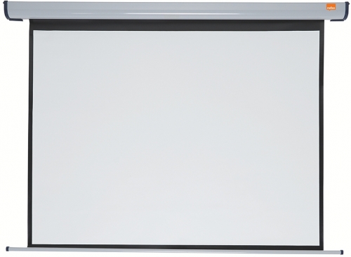 Ecran de proiectie, electric, pentru perete sau tavan, cu telecomanda, format 4:3, 160x120 cm, suprafata alb mata, scoala, home theater, office, cinema NOBO