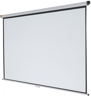 Ecran de proiectie, pentru perete, format 4:3, 200x151.3 cm, suprafata alb mat, home theater, cinema, office NOBO