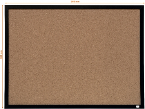 Panou pluta, 58x43 cm, natur, rama neagra NOBO