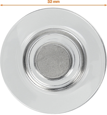Magneti pentru table din sticla, diametru 32 mm, sustin 6 coli, 10 buc/set, transparent NOBO