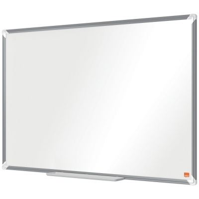 Tabla Premium Plus, otel emailat, 90x60 cm, magnetica, include marker si tavita, alb NOBO