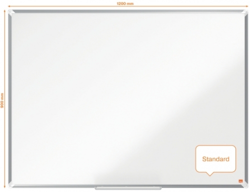 Tabla Premium Plus, otel emailat, 120x90 cm, magnetica, include marker si tavita, alb NOBO