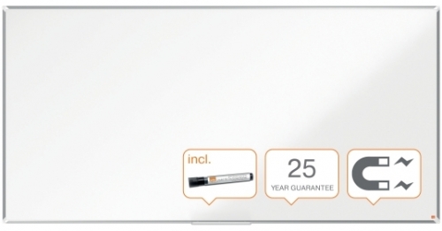 Tabla Premium Plus, otel emailat, 240x120 cm, magnetica, include marker si tavita, alb NOBO