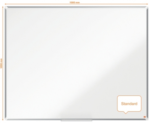 Tabla Premium Plus, otel lacuit, 150x120 cm, magnetica, include marker si tavita, alb NOBO