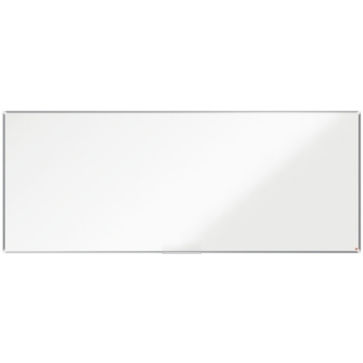 Tabla NOBO Premium Plus, otel lacuit, 300x120 cm, magnetica, include marker si tavita, alb