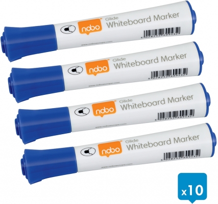 Marker pentru table si flipcharturi, varf rotund 3 mm, standard, 10 buc/cutie, albastru NOBO