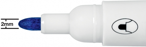 Marker pentru table si flipcharturi, varf rotund 3 mm, standard, 10 buc/cutie, albastru NOBO