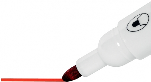 Marker pentru table si flipcharturi, varf rotund 3 mm, standard, 10 buc/cutie, rosu NOBO