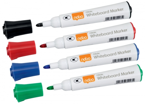 Marker pentru table si flipcharturi, varf rotund 3 mm, standard, 10 buc/cutie, diverse culori NOBO