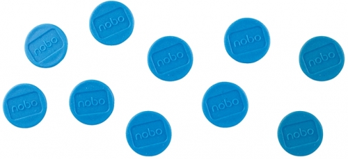 Magneti pentru table diametru 13 mm, sustin 1 coala, 10 buc/set, albastru NOBO