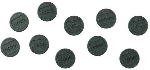 Magneti pentru table, diametru 24 mm, sustin 4 coli, 10 buc/set, negru NOBO
