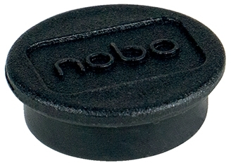 Magneti pentru table, diametru 24 mm, sustin 4 coli, 10 buc/set, negru NOBO