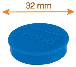 Magneti pentru table, diametru 32 mm, sustin 7 coli, 10 buc/set, diverse culori NOBO