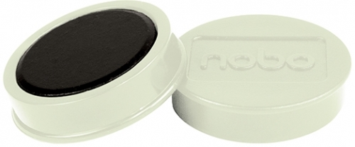 Magneti pentru table, diametru 38 mm, sustin 20 coli, 10 buc/set, alb NOBO