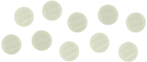 Magneti pentru table, diametru 38 mm, sustin 20 coli, 10 buc/set, alb NOBO