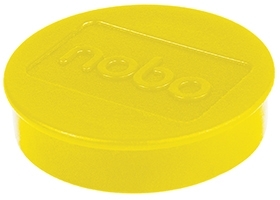 Magneti pentru table, diametru 38 mm, sustin 20 coli, 10 buc/set, galben NOBO
