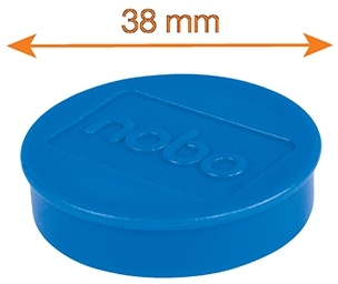Magneti pentru table, diametru 38 mm, sustin 20 coli, 10 buc/set, diverse culori NOBO